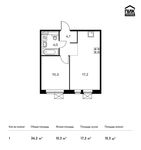 Планировка 1-комнатной квартиры, 36,2 м2
