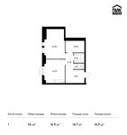 Планировка 1-комнатной квартиры, 55 м2