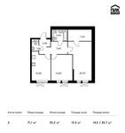 Планировка 2-комнатной квартиры, 71,1 м2