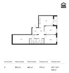 Планировка 3-комнатной квартиры, 85,3 м2