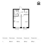 Планировка 1-комнатной квартиры, 36,3 м2