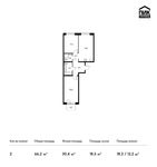 Планировка 2-комнатной квартиры, 66,2 м2