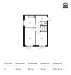 Планировка 2-комнатной квартиры, 51,6 м2