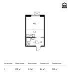 Планировка квартиры студии, 21,8 м2