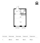 Планировка квартиры студии, 25,5 м2
