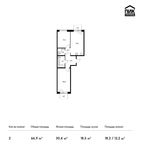 Планировка 2-комнатной квартиры, 66,9 м2
