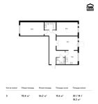 Планировка 3-комнатной квартиры, 92,4 м2