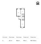 Планировка 2-комнатной квартиры, 67,1 м2