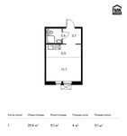 Планировка квартиры студии, 23,4 м2