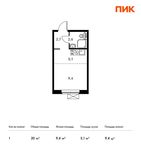 Планировка квартиры студии, 20 м2
