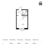Планировка квартиры студии, 21,8 м2