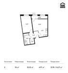 Планировка 2-комнатной квартиры, 55 м2