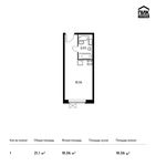 Планировка квартиры студии, 21,1 м2