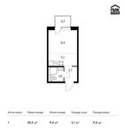 Планировка квартиры студии, 20,5 м2