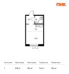 Планировка квартиры студии, 21,8 м2