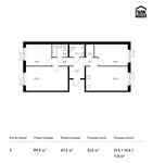 Планировка 3-комнатной квартиры, 89,3 м2