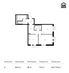 Планировка 2-комнатной квартиры, 65,6 м2