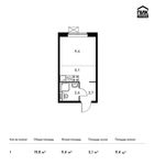 Планировка квартиры студии, 19,8 м2