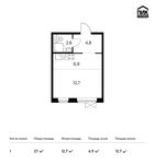 Планировка квартиры студии, 27 м2