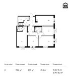 Планировка 4-комнатной квартиры, 115,2 м2