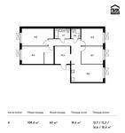 Планировка 4-комнатной квартиры, 108,4 м2