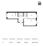 Планировка 2-комнатной квартиры, 69,7 м2