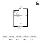 Планировка квартиры студии, 29,3 м2
