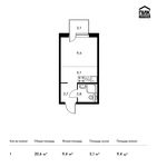 Планировка квартиры студии, 20,6 м2