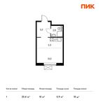 Планировка квартиры студии, 23,4 м2