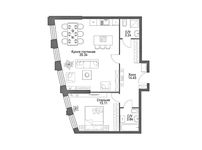 Планировка 1-комнатной квартиры, 72,15 м2