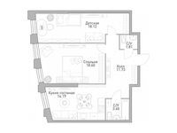 Планировка 2-комнатной квартиры, 69,62 м2