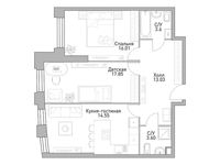 Планировка 2-комнатной квартиры, 70,85 м2