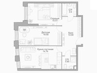 Планировка 2-комнатной квартиры, 71,68 м2