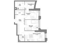 Планировка 2-комнатной квартиры, 78,73 м2