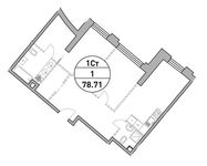 Планировка 2-комнатной квартиры, 78,71 м2