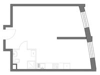 Планировка 1-комнатной квартиры, 44,65 м2