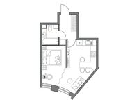 Планировка 1-комнатной квартиры, 36,32 м2