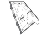 Планировка 1-комнатной квартиры, 29,08 м2