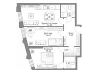 Планировка 2-комнатной квартиры, 65,34 м2