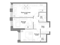 Планировка 1-комнатной квартиры, 84,51 м2