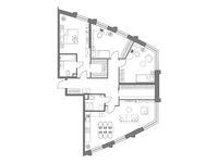 Планировка 3-комнатной квартиры, 110,89 м2