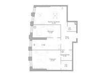 Планировка 3-комнатной квартиры, 93,9 м2