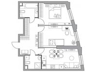 Планировка 2-комнатной квартиры, 63,31 м2