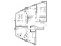 Планировка 3-комнатной квартиры, 108,76 м2
