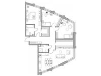 Планировка 3-комнатной квартиры, 110,92 м2