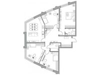 Планировка 3-комнатной квартиры, 108,75 м2