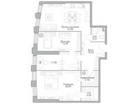 Планировка 3-комнатной квартиры, 96,32 м2