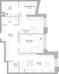 Планировка 2-комнатной квартиры, 78,3 м2