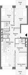 Планировка 3-комнатной квартиры, 95,97 м2