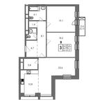 Планировка 3-комнатной квартиры, 99,4 м2